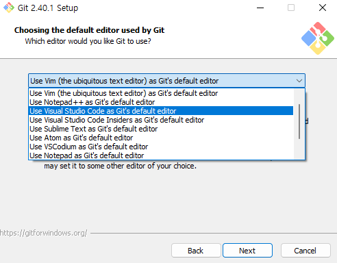 Git installer steps