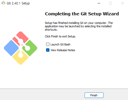Git installation complete