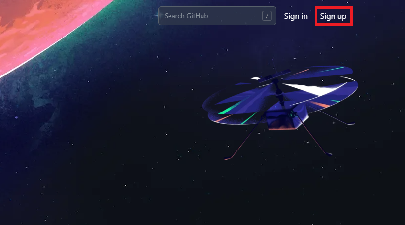 GitHub sign-up page