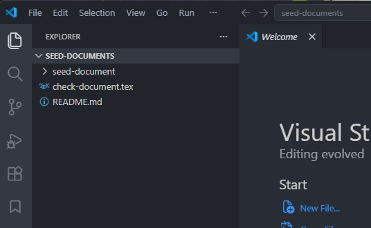 VS Code showing the cloned repository open in the Explorer