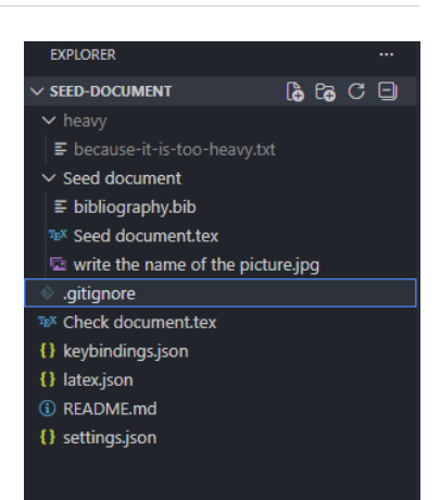 A new .gitignore file in the project root