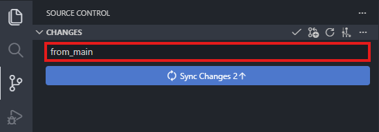 VS Code Source Control commit message after pulling main into a branch
